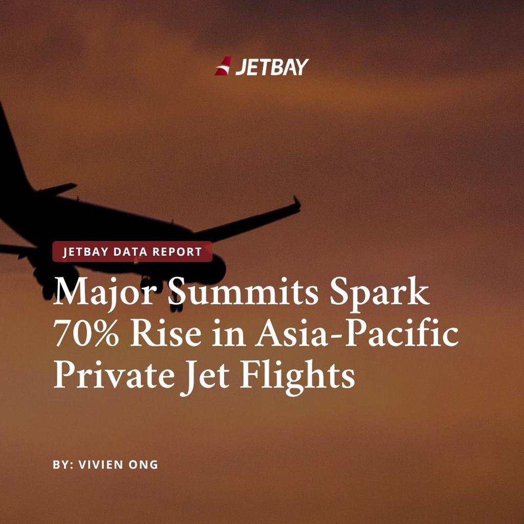 JETBAY Data Report: Major Summits Spark 70% Rise in Asia-Pacific Private Jet Flights