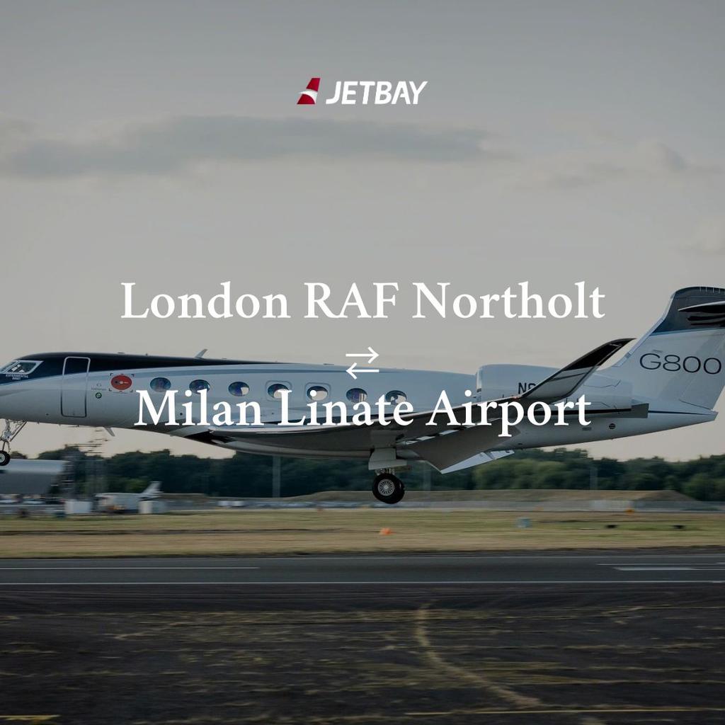 Private Jet from London RAF Northolt to Milan Linate