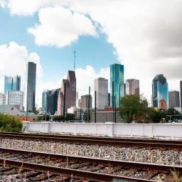 休斯顿市中心天际线与现代摩天大楼