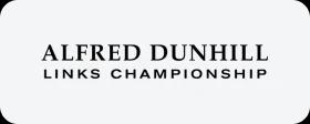 Alfred Dunhill Links Championship logo featuring elegant typography on white background