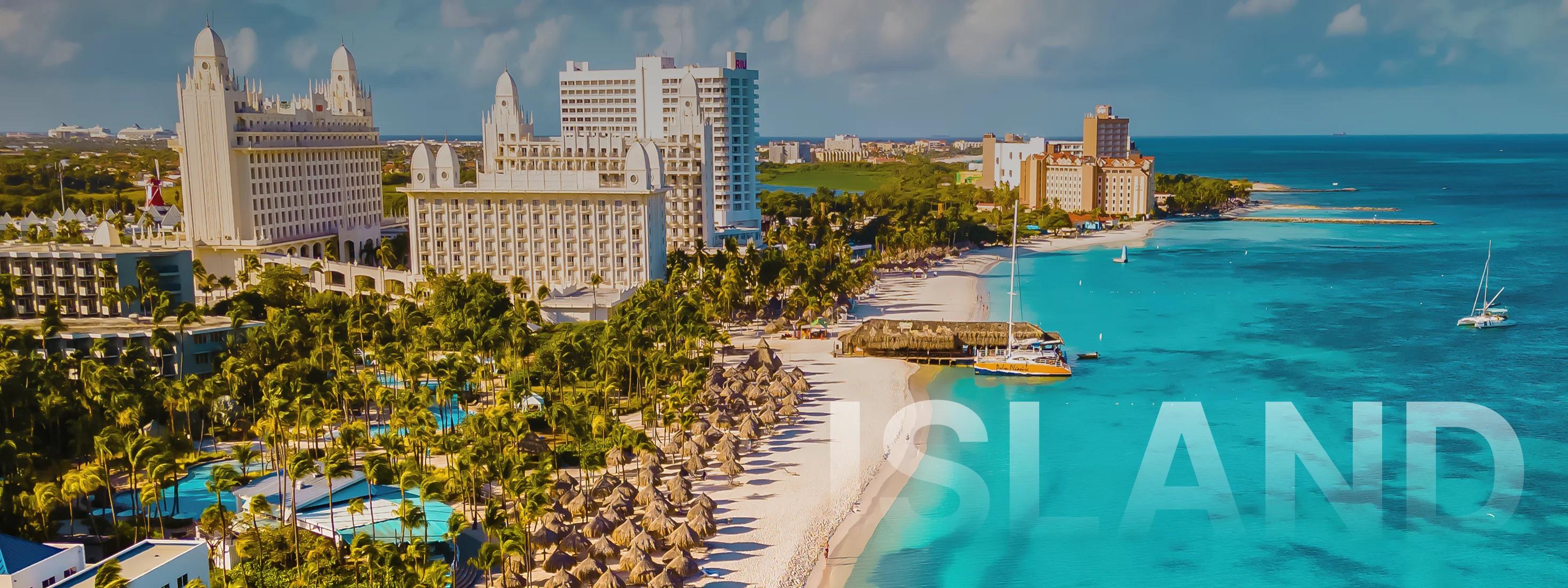 Stunning aerial view of Nassau's pristine turquoise waters, white sand beaches, and luxury resorts