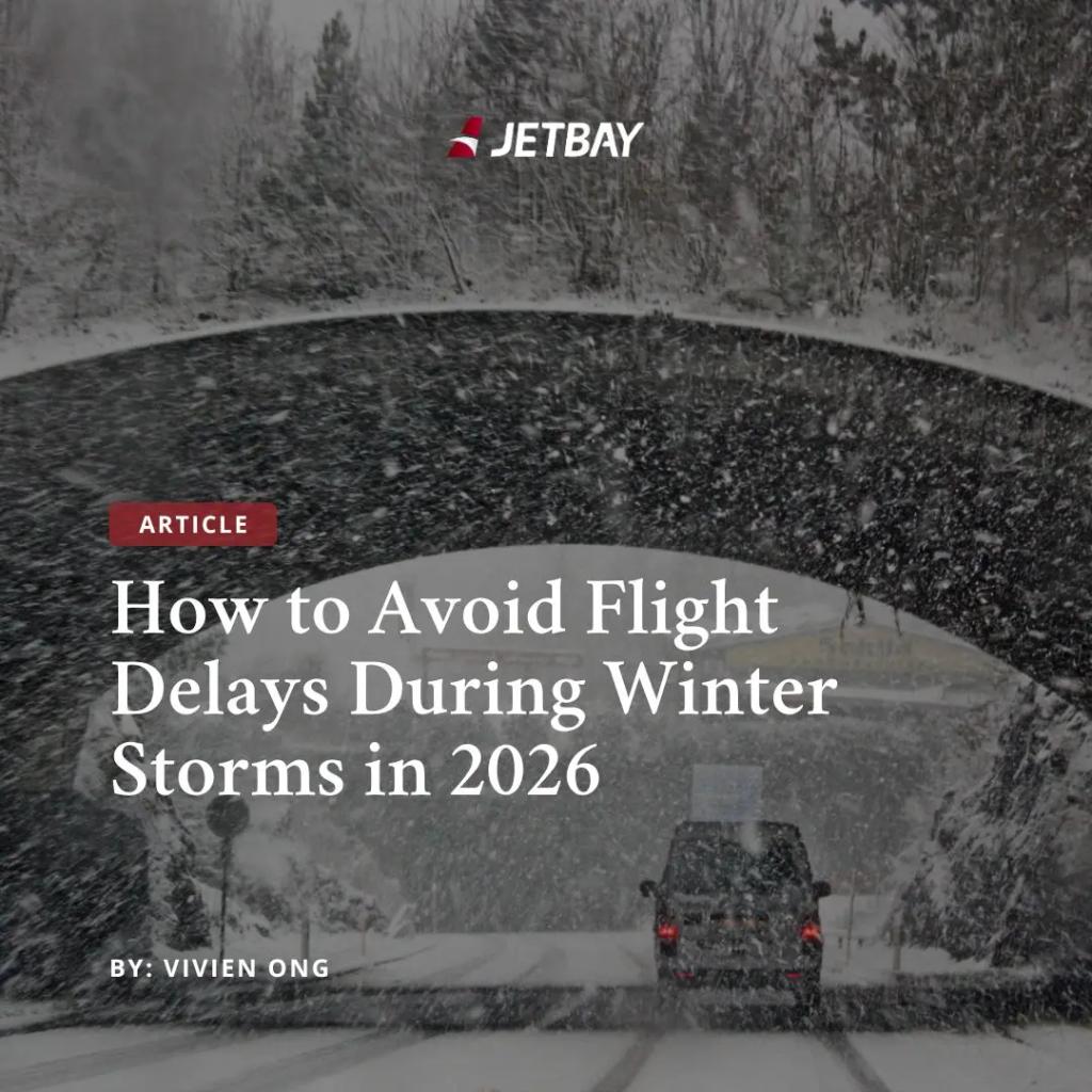 JETBAY article cover showing snowy winter road conditions illustrating flight delay challenges in 2026